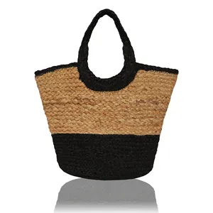 2024 модная Высококачественная джутовая пляжная сумка для покупок, сумки через плечо для женщин, модная оптовая цена от tyntra int llp