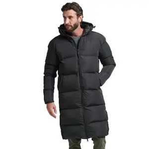 Men's Padded Reflective Jacket Quilted Coat Long Puffer New Outdoor Winter Wear OEM Long Puffer Jacket