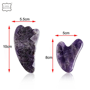 Jade naturel Gua Sha pierre pour le visage outils de beauté masseur pour le visage et le corps grattage outil de massage Premium - Product Image 6