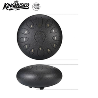 Tambour à langue en acier de 6 pouces, 11 notes, en acier au carbone, portable, pour la guérison sonore du yoga, instrument de percussion avec marteau et manuel
