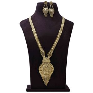 Ensemble de colliers longs 14K 18K 24K Gold Filled Floral Design Link Chain en laiton plaqué or Bijouterie de mode vente en gros - Product Image 1
