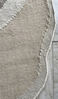Tapis moderne de designer noué à la main en laine et coton texturé antidérapant, prix direct usine, ensembles de tapis à tissage plat de forme abstraite