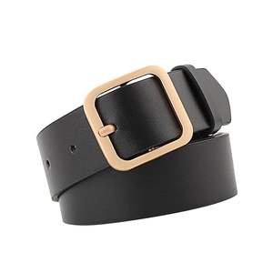 Best Quality Women Genuine Leather Casual Belt Adjustable Female Waistband for Skirt <b>Trousers</b> <b>Pants</b> 90cm Steel Buckle - Product Image 1