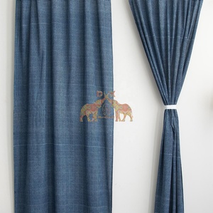 Handmade Indian Cotton Striped Printed <b>Curtains</b> Hand-Block Printed Custom Size <b>for</b> Bedroom Window Home Decor - Product Image 5