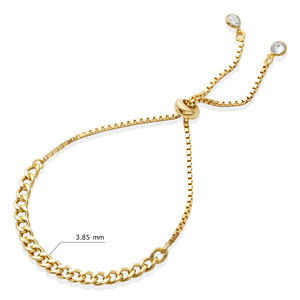 Bracelet à chaîne gourmette élégant, artisanal turc, plaqué rhodium et or, en argent sterling 925, cadeau de bijoux - Product Image 2