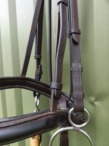 กระดูกคอลเลจิเอตหนังสีน้ําตาลขนาดเต็มพร้อมปากมีความสุขและสายยาง - Product Image 6