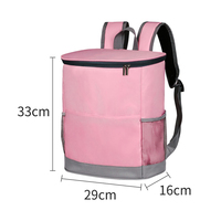 Op maat gemaakte leren lekbestendige geïsoleerde koelrugzak moderne minimalistische stijl grote capaciteit picknick lunch OEM groothandel schoudertas