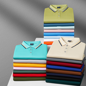 Vêtements décontractés de haute qualité pour hommes, vente en gros de t-shirts polo personnalisés pour hommes, couleur unie, poids léger avec logo personnalisé, vente à bas prix - Product Image 4