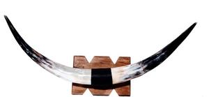 Décoration murale vintage en corne de vache Décoration murale cornes polies religieuses occidentales Technique polie - Product Image 4