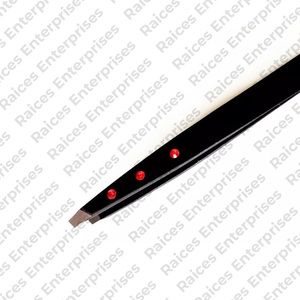 Pinzas para cejas con punta inclinada de acero inoxidable antiestática más vendidas Instrumento de belleza de salón con diseño inclinado - Product Image 2