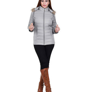 Wholesales Price Women Winter Short Padded Puffer Coats <b>Jackets</b> Outwear Thick Padding Puffer <b>Jackets</b> With Hood - Product Image 3