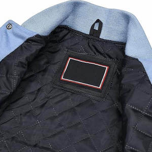 Veste de baseball d'hiver personnalisée avec lettres de collège imprimées, en laine, coupe-vent, respirante, en polaire - Product Image 3