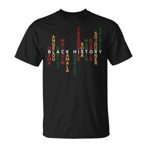 T-shirt Black History Month Leaders, girocollo unisex, manica corta, abbigliamento promozionale per adulti - Product Image 1