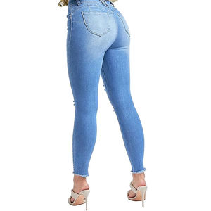 Jeans de Mezclilla Desgastados para Mujer de Alta Calidad al por Mayor de Fábrica y Ropa Casual de Moda a un Precio Razonable - Product Image 4