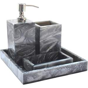 Produits d'artisanat en résine pour salle de bain, style moderne, luxe pour la maison, accessoires de salle de bain en résine pour hôtel, qualité supérieure - Product Image 1