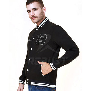 Blouson universitaire vintage pour homme, style streetwear, hiver, avec logo brodé personnalisé, col montant, respirant, OEM - Product Image 4