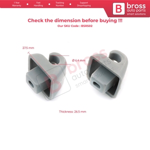 BSR502 2 Piezas Ganchos para Visera Parasol Color Gris para W123 W124 W126 W201 190 W140 - Product Image 5