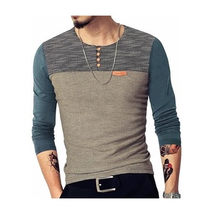 Customized Design Best Selling High Quality 100% Cotton Long Sleeve Round Neck <b>Men's</b> T-<b>shirt</b> From Bangladesh Factory Best Price - Product Image 1