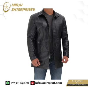 Breathable Black Brown Windproof Real Leather <b>Jacket</b> Men Customized Leather <b>Car</b> Coats for Men - Product Image 4