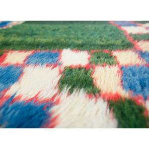 Tapis rectangulaire Nuray vert en laine nouée à la main, grande surface 9x12, motif abstrait géométrique pour couloir, idéal pour la maison des adolescents - Pae-1367 - Product Image 3