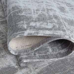 Tapis en coton lavable Carina gris 6921G, style moderne classique, pour salon, chambre, hôtel - Product Image 3