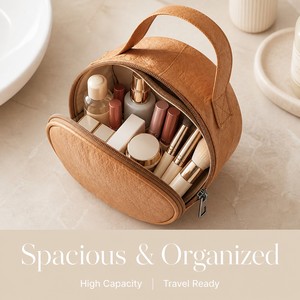 Bolsa de Maquillaje Mifaktory, Estuche Cosmético con Cierre de Cremallera de Papel Dupont, Organizador de Belleza de Viaje, Bolso de Hombro para Mujer - Product Image 3