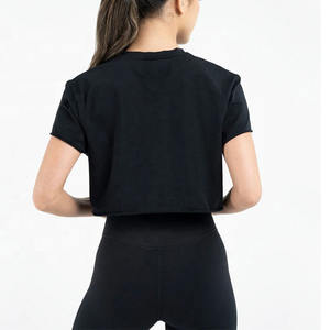 Camiseta de manga corta para mujer, ropa transpirable para mujer, Tops cortos de verano, camisetas de algodón 2025, camisa informal con cuello redondo para mujer - Product Image 4