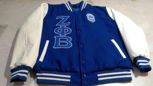 Chaquetas Bomber Personalizadas OEM de Invierno, Delgadas, de Satén, Resistentes al Viento, Antibacterianas, para la Hermandad Griega Zeta Phi Beta, con Cuello Alto - Product Image 5