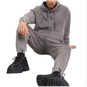 Casual And Outdoor Usage Men Acid Wash Tracksuit High Demanded Product Plain Dyed Men Acid Wash Tracksuit OEM Services - Product Image 3