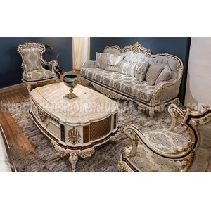 ชุดโซฟาแกะสลักที่ได้รับแรงบันดาลใจจากบาร็อคสำหรับบ้านในออสเตรเลียซื้อแบบโบราณปรับแต่งได้สะดวกสบายเฟอร์นิเจอร์ห้องนั่งเล่น - Product Image 1