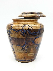Urna Funeraria de Resina con Efecto Relámpago para Cenizas de Adultos, Diseño Shisham Cremation Memory Collector, Apta para Cementerio - Product Image 3