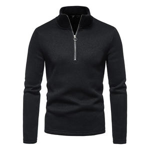 Sudaderas de cuello redondo de algodón suave para hombre, manga larga de alta calidad, cremallera, transpirable, mangas completas en relieve, 6XL, ODM personalizable - Product Image 4