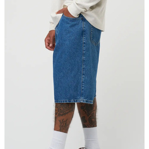 Men's Modern Fit Jorts Casual Straight Jeans Style <b>Light</b> Washed Breathable Denim Solid Color Great for <b>Lounge</b> Outdoor Use Mid - Product Image 5