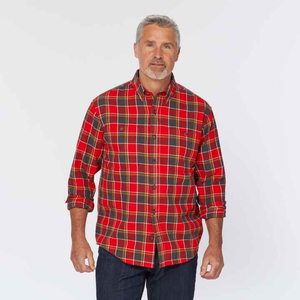 เสื้อเชิ้ตผ้าสักหลาดลายสก็อตสำหรับผู้ชายเสื้อเชิ้ตแขนยาวสำหรับใส่ทำงานกลางแจ้งสวมใส่สบายและไร้กาลเวลา - Product Image 2