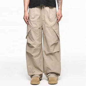 Pantalon Cargo Décontracté Homme 100% Coton, Taille Mi-Haute Élastique, Grande Taille, Léger, Respirant, Multi-Poches, Coupe Ample – Vente en Gros OEM - Product Image 1