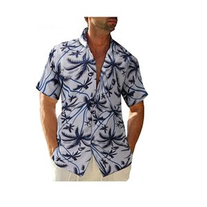 Hawaiian Floral Cotton Linen <b>Button</b> <b>Shirt</b> Breathable Poplin for Summer Formal Wear Vacation Tropical Holiday Beach Anti-Wrinkle - Product Image 2