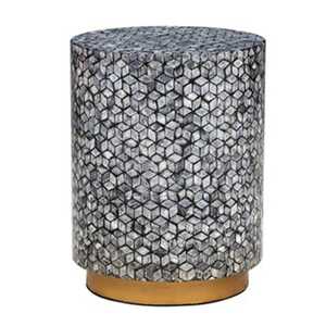 Muebles para el hogar Mesa de centro caliente del fabricante indio 2025 Recién llegado Diseño floral Taburete con incrustaciones de nácar hecho a mano - Product Image 3