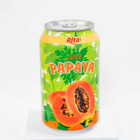 330ml blikje sap met vruchtvlees en ananassmaak, Vietnamese fabrikant, export, natuurlijke drank, verpakt in blikjes.