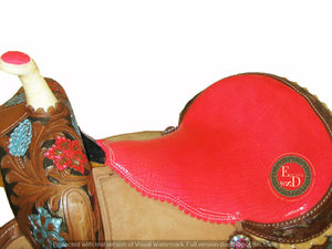 Sillines de cuero personalizables de alta calidad Western Horse Barrel Trail Racing Pleasure para montar a caballo Tamaño del caballo 10-18 - Product Image 3