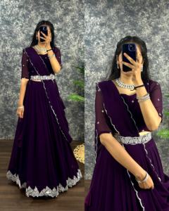 Designer Floral Lehenga Choli pour les demoiselles d'honneur Lehenga Trending Heavy Flair Lehenga Choli Set - Product Image 2