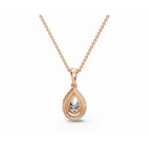 Colgante de Diamante Signature Forever Halo Pear Dreams de 0.697 Ct, Cultivado en Laboratorio, Oro de 9 KT, 14 KT, 18 KT, Joyería al por Mayor, Proveedor OEM B2B - Product Image 6