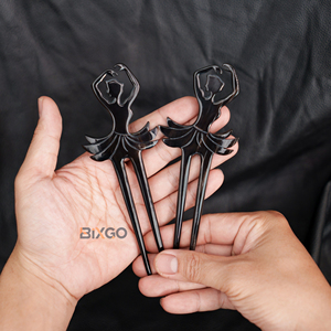 Alta calidad hecho a mano cuerno de búfalo Ballet peinado tenedor Vietnam venta al por mayor accesorios de moda para mujer - Product Image 4