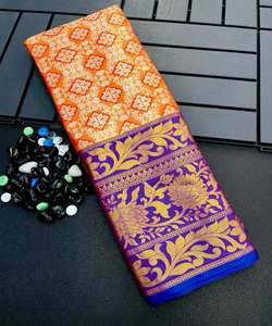 ส่าหรีผ้าซาตินที่มีเสน่ห์ด้วยการประดับมุกเพิ่มความหรูหราให้กับทุกโอกาสเสื้อผ้าเครื่องแต่งกาย - Product Image 4