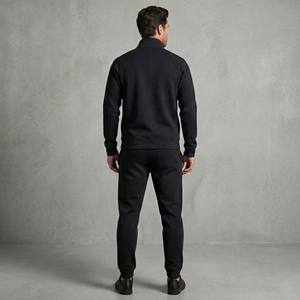 Ensemble de survêtement vintage pour homme, imprimé sur mesure, délavé à l'acide, tissu noir uni, molleton technique, coupe ample, pantalon de jogging et veste de survêtement - Product Image 4