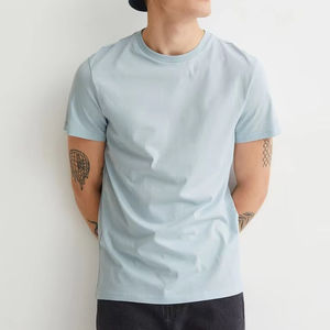 Camiseta con estampado personalizado de marca OEM para hombre, camiseta de gran tamaño con logotipo de algodón 180 de alta calidad OEM de 100% G, Camiseta con estampado personalizado - Product Image 1