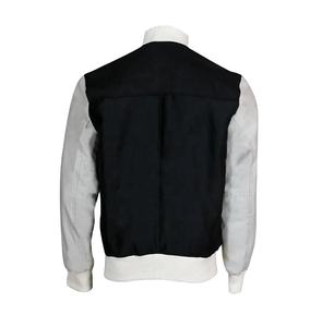 Nueva chaqueta universitaria de cuero de lana personalizada caliente para adultos jóvenes Stand Front Unisex Zipper Winter Wear Colorful Letterman Jacket - Product Image 4