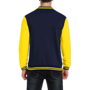 Veste universitaire en laine d'hiver pour homme, en gros, avec logo brodé personnalisé, coupe-vent et respirante - Product Image 2