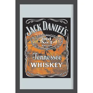 Jack Daniel's <b>Mirror</b> Whiskey Glass Elegant Decorative Piece for Your Home or Bar - Product Image 1