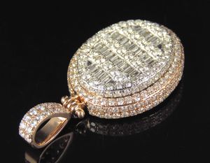 Pendentif Hip Hop en argent sterling plaqué or avec diamants ronds en moissanite entièrement sertis de luxe personnalisé pour hommes, pour les fêtes - Product Image 3