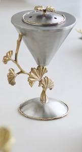 Modern Stainless Steel <b>Incense</b> <b>Burner</b> <b>Holder</b> with Decorative Brass Leaf Stand Home Decor Aromatherapy Accessory For Middle East - Product Image 2